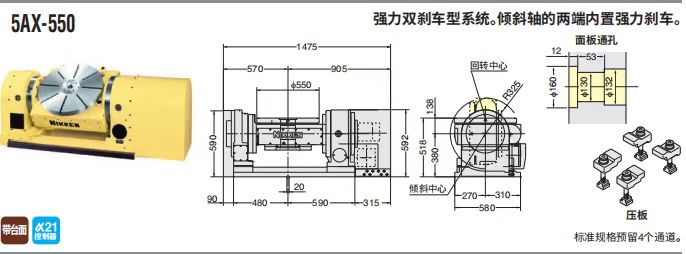 日研500五轴转台